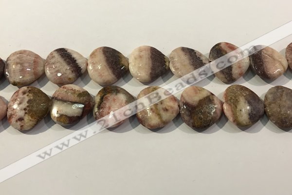 CRC1092 15.5 inches 25*25mm heart rhodochrosite beads wholesale