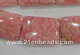 CRC110 15.5 inches 18*25mm rectangle natural argentina rhodochrosite beads