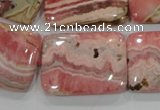 CRC111 15.5 inches 22*30mm rectangle natural argentina rhodochrosite beads