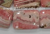 CRC111 15.5 inches 22*30mm rectangle natural argentina rhodochrosite beads