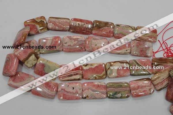 CRC111 15.5 inches 22*30mm rectangle natural argentina rhodochrosite beads