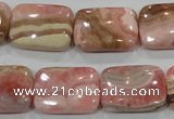 CRC112 15.5 inches 15*20mm rectangle natural argentina rhodochrosite beads