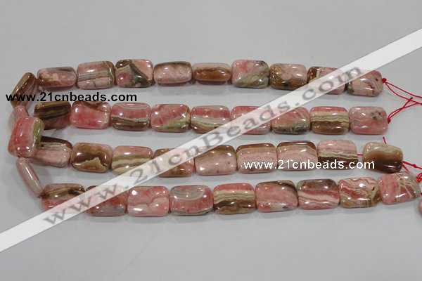 CRC112 15.5 inches 15*20mm rectangle natural argentina rhodochrosite beads