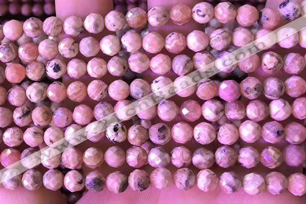 CRC1171 15.5 inches 6mm faceted round rhodochrosite gemstone beads