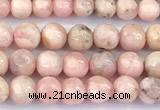 CRC1195 15 inches 4mm round rhodochrosite gemstone beads