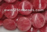 CRC12 16 inches 18mm coin rhodochrosite gemstone beads wholesale