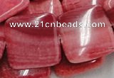 CRC15 16 inches 30*30mm square rhodochrosite beads wholesale