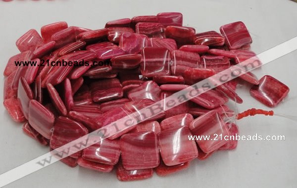 CRC15 16 inches 30*30mm square rhodochrosite beads wholesale