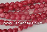 CRC18 15.5 inches 6mm round dyed rhodochrosite gemstone beads