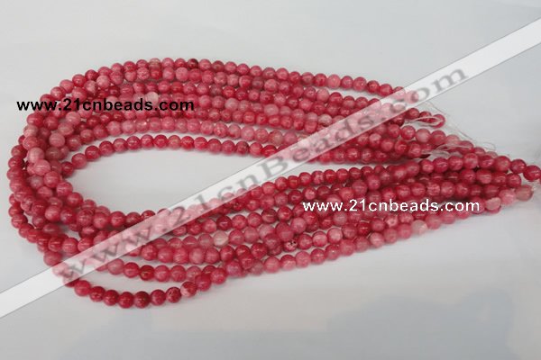 CRC18 15.5 inches 6mm round dyed rhodochrosite gemstone beads