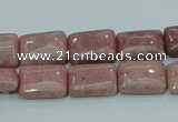 CRC206 16 inches 10*14mm rectangle rhodochrosite gemstone beads