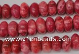 CRC21 15.5 inches 7*11mm rondelle dyed rhodochrosite gemstone beads