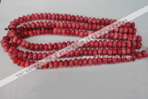 CRC21 15.5 inches 7*11mm rondelle dyed rhodochrosite gemstone beads