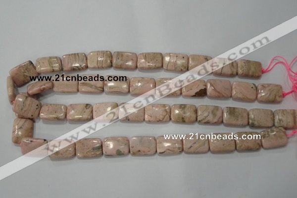 CRC305 15.5 inches 13*18mm rectangle Peru rhodochrosite beads