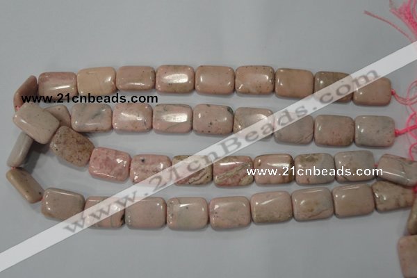 CRC306 15.5 inches 15*20mm rectangle Peru rhodochrosite beads