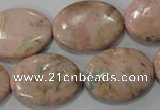 CRC307 15.5 inches 18*25mm oval Peru rhodochrosite beads