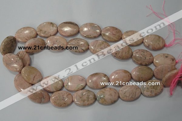 CRC307 15.5 inches 18*25mm oval Peru rhodochrosite beads