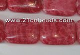 CRC34 15.5 inches 18*25mm rectangle dyed rhodochrosite gemstone beads