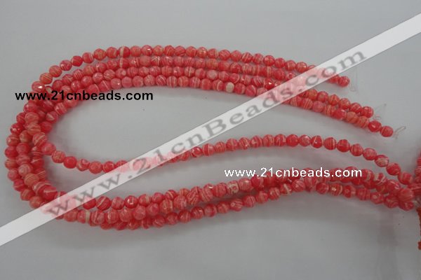 CRC401 15.5 inches 6mm faceted round synthetic rhodochrosite beads