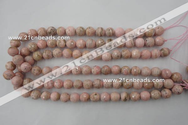 CRC451 15.5 inches 6mm faceted round Argentina rhodochrosite beads