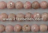 CRC454 15.5 inches 12mm faceted round Argentina rhodochrosite beads