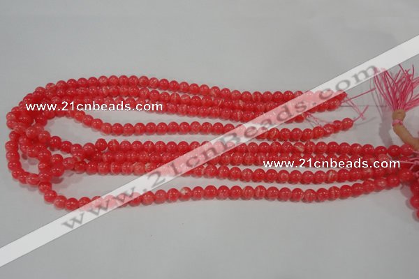 CRC501 15.5 inches 6mm round synthetic rhodochrosite beads