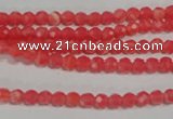 CRC510 15.5 inches 4mm faceted round synthetic rhodochrosite beads