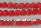 CRC512 15.5 inches 8mm faceted round synthetic rhodochrosite beads