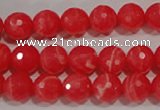 CRC513 15.5 inches 10mm faceted round synthetic rhodochrosite beads