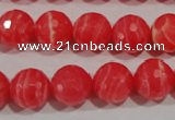 CRC514 15.5 inches 12mm faceted round synthetic rhodochrosite beads