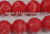 CRC516 15.5 inches 16mm faceted round synthetic rhodochrosite beads