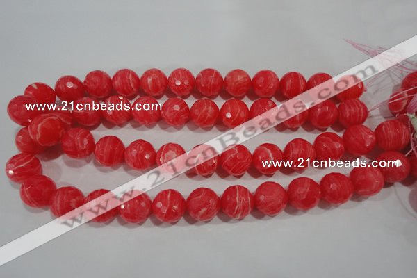 CRC516 15.5 inches 16mm faceted round synthetic rhodochrosite beads