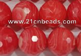 CRC518 15.5 inches 20mm faceted round synthetic rhodochrosite beads