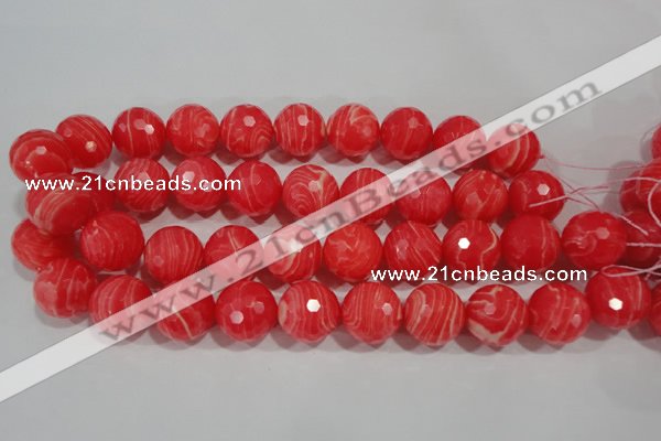 CRC518 15.5 inches 20mm faceted round synthetic rhodochrosite beads