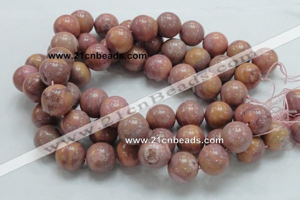 CRC56 15.5 inches 20mm round rhodochrosite gemstone beads wholesale