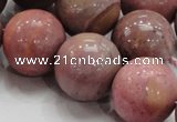 CRC57 15.5 inches 22mm round rhodochrosite gemstone beads wholesale