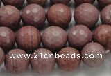 CRC60 15.5 inches 12mm faceted round rhodochrosite gemstone beads