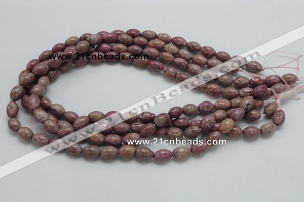 CRC65 15.5 inches 8*12mm rice rhodochrosite gemstone beads