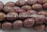 CRC66 15.5 inches 10*14mm rice rhodochrosite gemstone beads