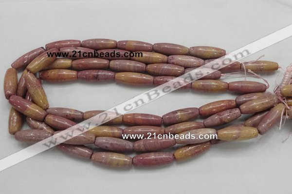 CRC69 15.5 inches 10*30mm rice rhodochrosite gemstone beads