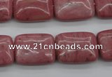 CRC701 15.5 inches 15*20mm rectangle rhodochrosite beads wholesale