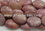 CRC77 15.5 inches 12*18mm oval rhodochrosite gemstone beads