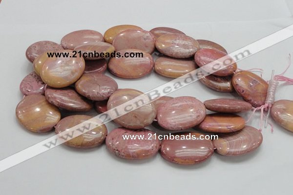 CRC79 15.5 inches 30*40mm oval rhodochrosite gemstone beads