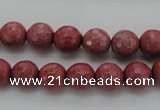 CRC803 15.5 inches 10mm faceted round Brazilian rhodochrosite beads