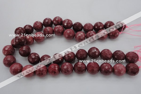 CRC807 15.5 inches 18mm faceted round Brazilian rhodochrosite beads