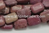 CRC81 15.5 inches 10*14mm rectangle rhodochrosite gemstone beads