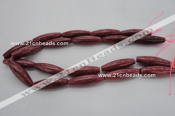 CRC811 15.5 inches 12*40mm rice Brazilian rhodochrosite beads