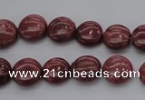 CRC813 15.5 inches 10mm flat round Brazilian rhodochrosite beads