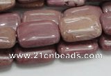 CRC82 15.5 inches 13*18mm rectangle rhodochrosite gemstone beads