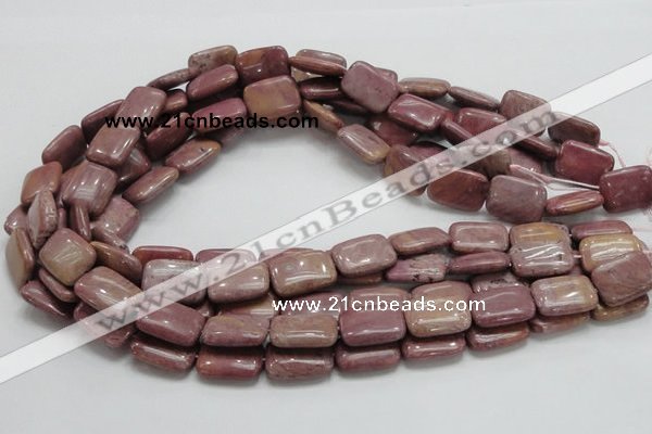 CRC82 15.5 inches 13*18mm rectangle rhodochrosite gemstone beads